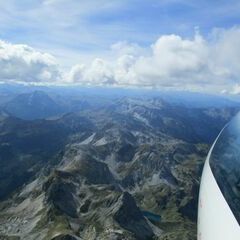 Flugwegposition um 12:08:01: Aufgenommen in der Nähe von Gemeinde Untertauern, Österreich in 2847 Meter